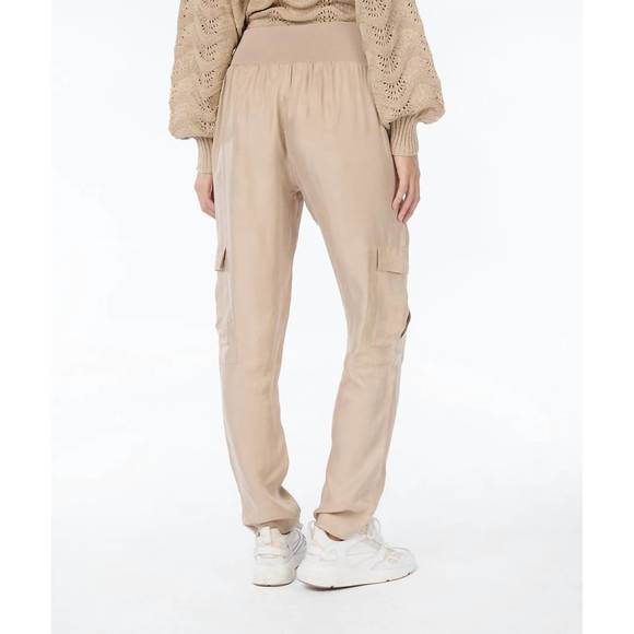 NEW ESQUALO rib trouser in dark sand - Picture 3 of 3